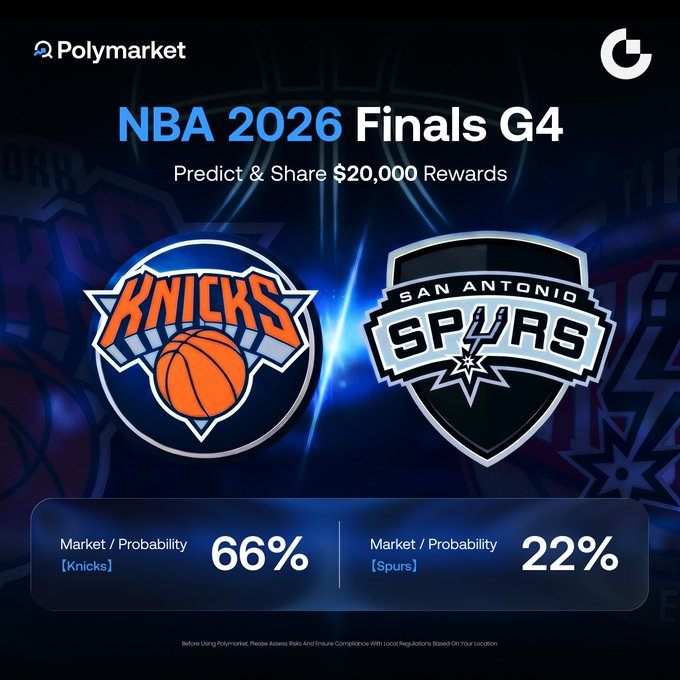 An advertisement for a basketball game featuring two teams, the New York City Bulls and the San Antonio Spurs, with predicted market outcomes. The Bulls are led by their star player, while the Spurs have their best hope with their last-minute leader. If you predict which team will win the championship, you can share your prediction in exchange for a $20,000 reward via code "P8N29".