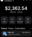 The image shows a wallet interface displaying a balance of $2,362.54 (+$0.00, +0.00%) with holdings in USD ($2,362.54), SOL, AR, NET, and other tokens. The caption playfully suggests the winner won a "lifetime subscription" to PureAlpha.app, but the screenshot humorously reveals a flat portfolio with no gains to show for it.