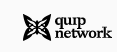 Logo for 'quip network' featuring a geometric fox-like symbol in black.