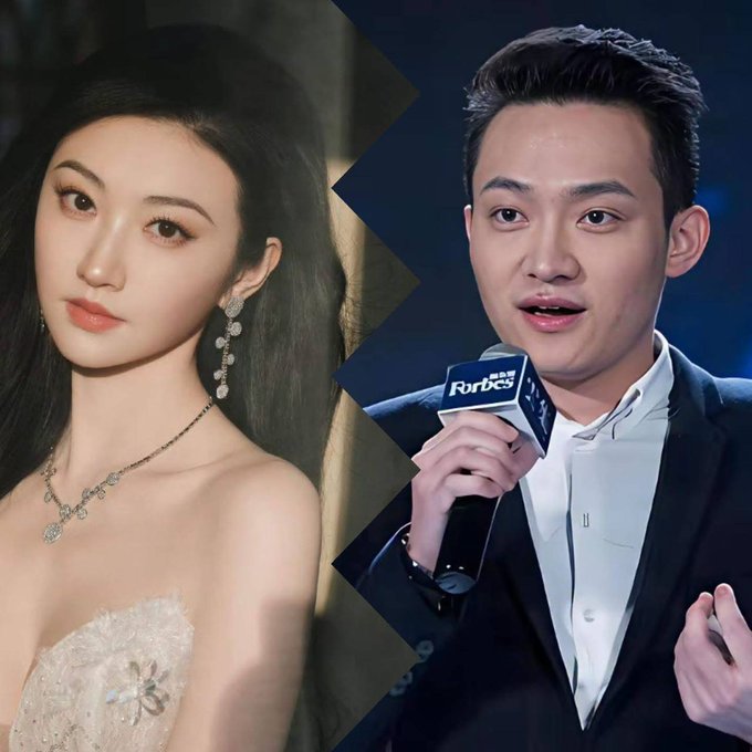 A split image showing a young woman with long dark hair and elegant jewelry on the left, and a young man in a suit speaking into a 'Forbes' branded microphone on the right.