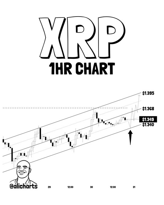 xtrp chart focuses on XRP price movement with its horizontal lines forming an upward-sloping pattern and a man's head located above these lines, indicating buying or trading activity at $XRP. The graph shows that a certain level has been reached in the XRP price over time, which could be a potential buying zone for those interested in investing in this currency.