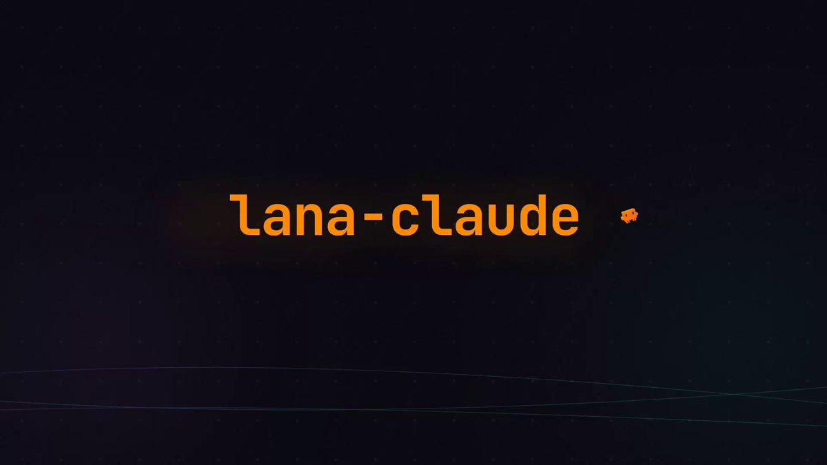 The image features a gray background with the text "Lana-Claude" written in orange letters, which appears to be part of a promotional or informational post about a product or service related to the name "Lana-Claude". The post also includes an image of a person's face and a line of code.