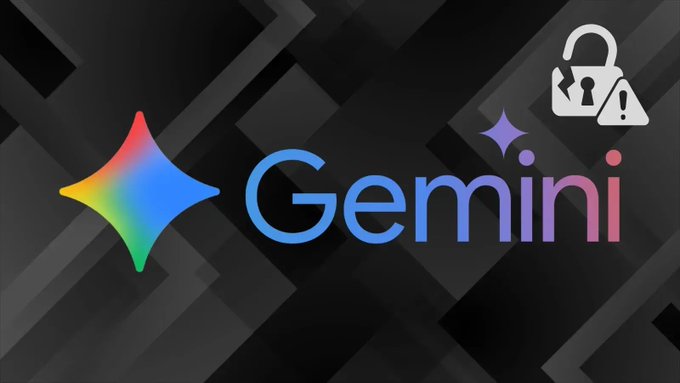 The Gemini cryptocurrency logo is displayed next to a warning icon featuring a broken padlock and exclamation mark, suggesting a security alert.