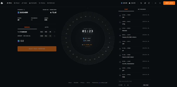 In the image, there's an animated screenshot of a website that provides information about cryptocurrencies like Bitcoin. The main feature displayed on the screen is a clock with numbers going around the entire circle at the bottom. This clock represents the time, which seems to be in relation to the cryptocurrency world, possibly tracking the value or performance of different coins.

There are also other details such as the name of the project, the website hosting it, and descriptions about how Bitcoin can be used by playing games on this platform. The post includes information about the project called "@zinc_cash understood", which is related to a cryptocurrency called Solana that has been developed with a focus on speed and fair launch, as shown in the numbers displayed under the circle on the website's clock.
