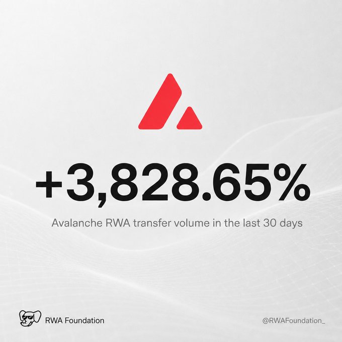 The image features a logo with an upward arrow pointing towards a red triangle, accompanied by white text that reads "RWA Transfer Volume Up 39.28x in May". The main focus of this image seems to be the upward trend indicated by the arrow, which can also be seen as a positive aspect related to the RWA Foundation's purpose or achievements.