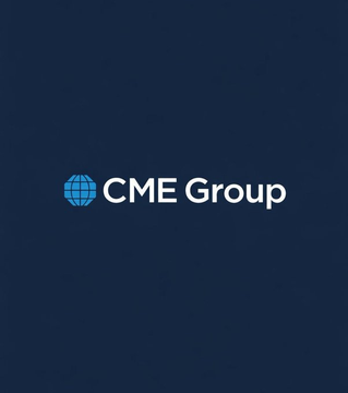 The image displays the CME Group logo on a dark blue background, representing the Chicago Mercantile Exchange—one of the world's largest derivatives exchanges. It relates to the post by visually identifying CME as the traditional exchange pushing back against the CFTC's approval of onchain perpetual futures, highlighting the tension between established financial institutions and emerging crypto derivatives products.