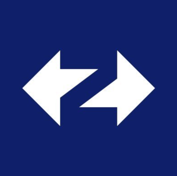 The image features a blue square with two white arrows pointing in opposite directions, forming an "X" shape. The text below the image reads "The most valuable thing happening on @zksync in 2026 isn'T a deployment. It'S a trust transfer. When Deutsche Bank chooses Memento." and "Focus on what is in the image and how it relates to the post."