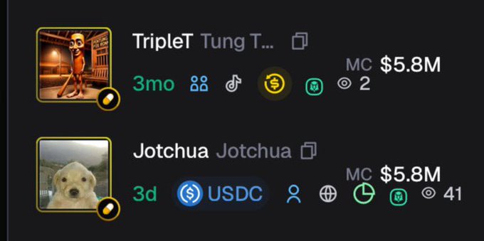 The image presents two options for users to select from, with one being Triple T and the other Jotchua. Both options appear to be associated with a cryptocurrency project. The text at the bottom of the image suggests that TripleT could potentially be a better option or might have something more exciting going on compared to Jotchua.