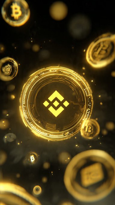 A glowing golden Binance (BNB) coin takes center stage, surrounded by floating Bitcoin (BTC), Ethereum (ETH), and BNB tokens, visually representing idle crypto assets that can be put to work through Binance Simple Earn's Flexible and Locked earning products to generate passive rewards.