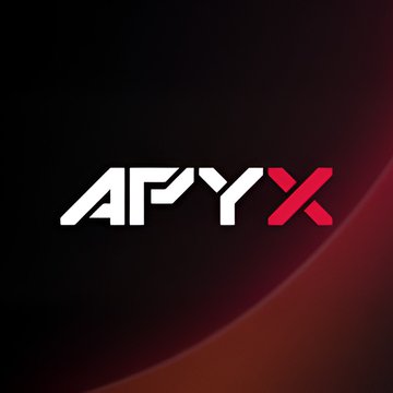 The image features a logo that reads "Apyx" in red capital letters, with an exclamation mark above it. The background of the logo is black, which contrasts with the white letters. There are also some other texts present on the image, but they don't appear to be directly related to the logo or the post. In the accompanying text, there seems to be a story about a company called Apyx that has been buying more shares and now holds a total of $300 Million worth of STRC (stablecoin) coins.
