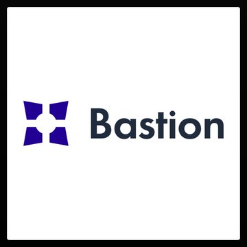 The image displays the Bastion logo, featuring a blue geometric design beside the company name, representing Bastion Trading—the firm mentioned in the article as pressing Solana treasury company SkyAI ($SKYA) to overhaul its board following a contentious shareholder vote.