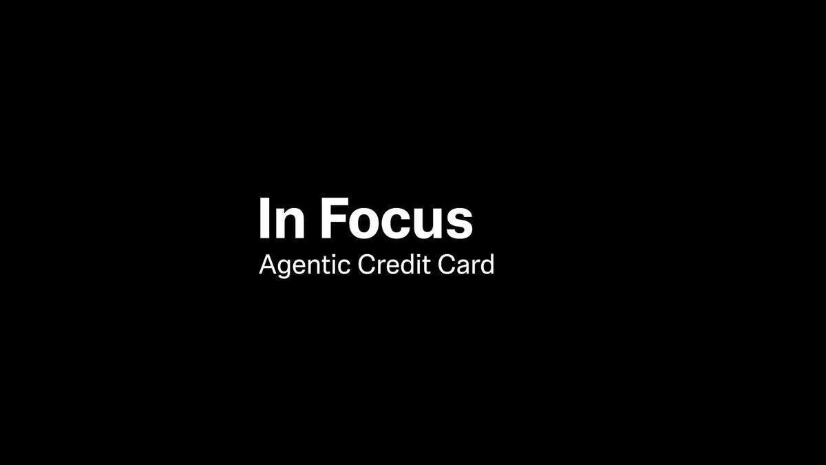 The image features a black background with white text that reads "In focus Agentic Credit Card". The text is centered, making it easy to read and understand. Below this, there's an explanation of the card, stating that it allows agents to purchase domains, set up websites, and earn cash back on their transactions. This agentic credit card is designed for those who want to focus on their work without worrying about managing finances or dealing with traditional banking systems.