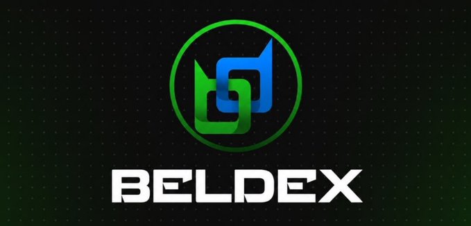 A logo for 'BELDEX' featuring a stylized green and blue 'B' enclosed in a circle, set against a dark green background with a subtle dot pattern.