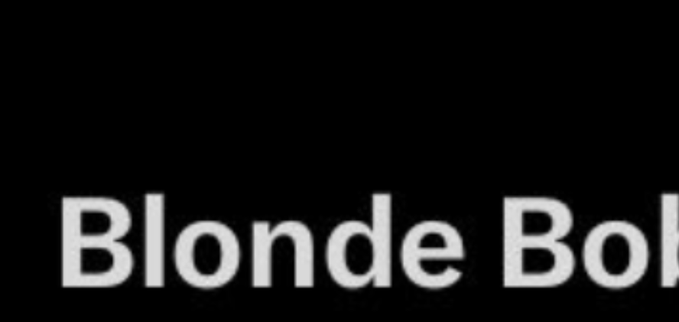 A black screen displaying white text that reads 'Blonde Bo' (likely 'Blonde Book').