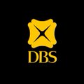 The image displays the yellow DBS logo and “DBS” text on a black background. It appears alongside a post about DBS partnering with Ripple, XRPL, and RLUSD to advance tokenized finance and blockchain-based cross-border payments.