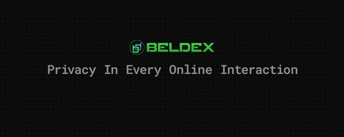 A dark title card displays the BELDEX logo and the slogan “Privacy In Every Online Interaction.”