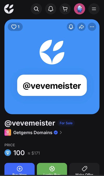 The image shows a cell phone screen displaying a social media app with a blue background featuring a white logo for Veemreister. The app has a "For Sale" section, which includes a price of $1771 and a maximum bid limit of $1771. There is also a "Likes" button on the right side of the image.