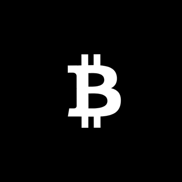 The Bitcoin logo, a stylized orange 'B' symbol, displayed on a black background.