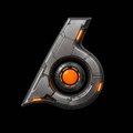 The image features a futuristic, metallic claw or mechanical device with a glowing orange center, set against a black background. The post suggests the user is ready, accompanied by "Clawd" and @solanarobotics, likely referencing a robotic or tech-related project or character.