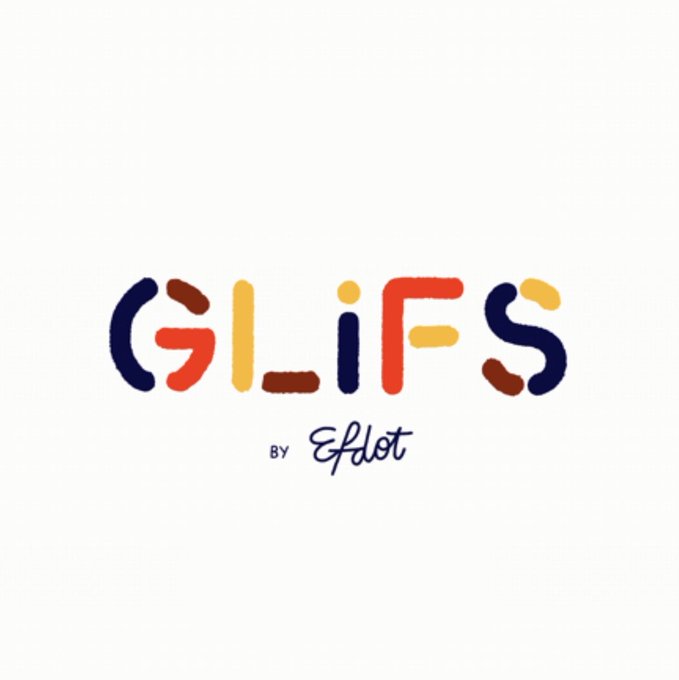 The image features a logo for Glifes, which is a collection of different colors that make up the word "Glifes." The letters are written in a fun and colorful style, with each letter having its own unique color. The text is displayed on a white background, making it stand out against the plain backdrop. The image also includes some text that reads: "This can cook- @GLiFSbyEfdot 155 listed. Continuous sales. People accumulating. Even @EfdotStudio buying from the market and loading up. This is one to watch."