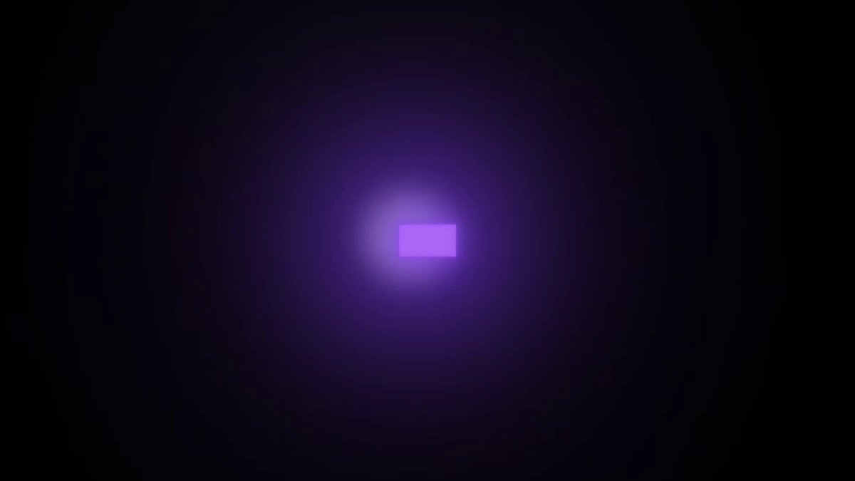 The image shows a purple square floating in the middle of a black background, giving it a sense of being off-center within the frame. The image has been described as "very blurry," possibly due to its fuzzy nature or lack of clear focal points. The surrounding text suggests that this purple square could be related to an ICO, with details about raising funds and equity-linked tokens presented. The post aims to grab attention by featuring a distinctive element in the image: the purple square floating above the black background.