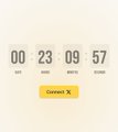 A countdown timer showing 00:23:09:57 above a "Connect X" button, reinforcing the urgency of the extended deadline mentioned in the post urging users to join the Trenches airdrop.