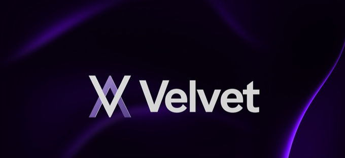 A logo graphic displaying 'Velvet' in white text next to a stylized 'X' icon on a dark purple wavy background.