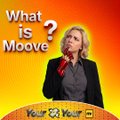 The image shows a woman looking puzzled with a red question mark above her head, paired with the text "What is Moove?" and a "Your Crypto" banner. It humorously illustrates the confusion of navigating cryptocurrency transactions without MOOVE, highlighting the complex, error-prone process of sending crypto with high fees and network issues.