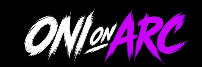 A stylized logo reading 'ONIONARC' in white and purple brushstroke text on a black background.