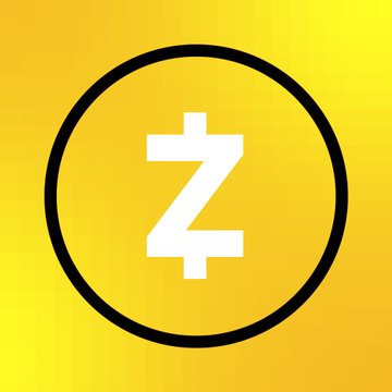 The image displays the Zcash logo, featuring a white stylized "Z" enclosed within a black circle against a vibrant yellow background, representing the cryptocurrency ticker $ZEC mentioned in the post about the launch of Grayscale's ZCSH ETF.