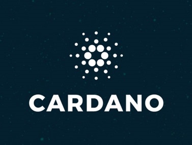 The image displays the Cardano logo, featuring a geometric cluster of dots forming a hexagonal pattern above the word "CARDANO" in bold white text against a dark teal background. This branding relates to the post by symbolizing the Cardano blockchain ecosystem, whose treasury holdings of 1.47 billion ADA are managed through community governance as mentioned.