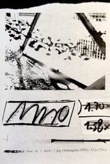 A black and white photocopy or scan of a manga page features handwritten Japanese text and a checkbox.