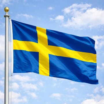 The Swedish flag waves in the sky, symbolizing Sweden's connection to the news that Svenska Handelsbanken AB, the country's 2nd-largest bank, has increased its holdings in Strategy ($MSTR) by 23,829 shares, bringing its total to 106,522 shares.