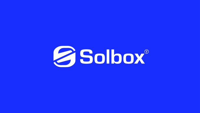 A simple logo graphic displaying the word 'Solbox' in white text next to a stylized 'S' icon on a solid blue background.