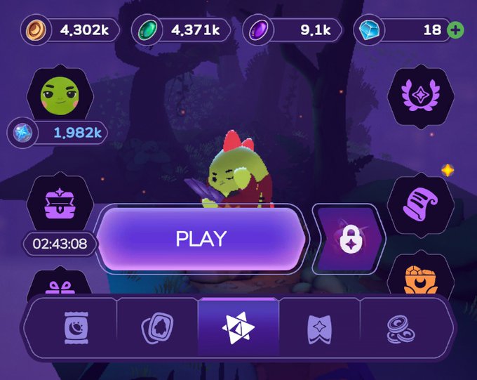 The image shows an interface of a Telegram mini app, which has a blue color scheme with purple buttons for gameplay controls. The main focus is on the game "Telegram Mini", where a player can collect items by choosing from various characters or options presented within the interface. There are icons and game elements related to farming the app, such as an egg and the word "Telegram". One of these icons includes a farmer holding up a small cow in the game. The post suggests that if someone is playing the Telegram mini version on the Telegram app, they should pay attention to the strategic aspects of it, which involves mindfully navigating through different missions or tasks for the best outcome possible using the mobile device's interface and controls.