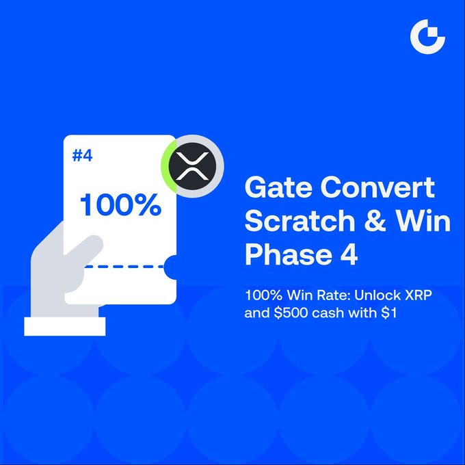 The image features a poster for a gate convert and scratch phase 4 event, which allows participants to win 100% of their bets with the provided money. The image depicts a hand holding up a ticket, indicating that this is an exclusive promotional offer. There are also two more tickets visible in the background, suggesting additional prizes available for those who successfully complete the challenge. The poster provides details about the winning cash rewards and emphasizes the competitive nature of the event to attract potential participants.