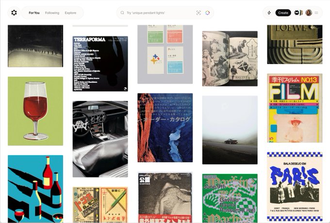 The image shows a computer screen displaying an array of different images, including photographs of cars, wine bottles, and other objects such as a glass and a book. The layout of these images suggests that they are part of a website or blog showcasing various items for sale or interest. The post in the image is titled "my @thecosmos feed goes extra hard today" which implies that it might be related to a discussion about the content on this particular page, possibly featuring items like cars and wine bottles.