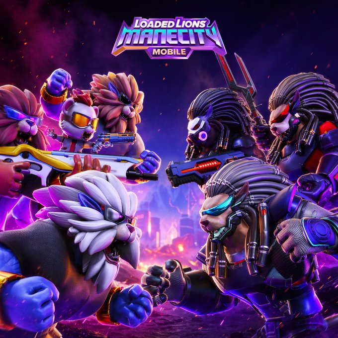 The image features a group of six characters, each with different colored hair, standing together against a dark background. They are all wearing armor and holding weapons, suggesting that they might be part of an action-adventure game or a similar type of video game. The text "Loaded Lions Mobile" is also present in the image. This could indicate that this group of characters belongs to a mobile game development team working on creating a new game for the Loaded Lion's Mobile platform, which is designed specifically for mobile devices.