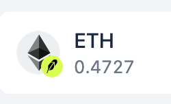 An ETH price ticker displays a value of 0.4727, likely representing the dollar price of Ethereum, which contextualizes the post about a successful token launch by StonkBrokers and its partner Card Wall—highlighting crypto market activity during the described fair launch event.