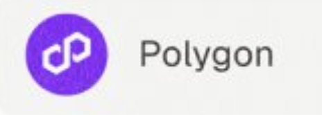 Polygon logo featuring a purple circular icon with a white geometric symbol and the word 'Polygon' in dark text.