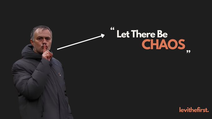 The image features a man wearing a black jacket, standing against a dark background with his hand raised to his face as if he's making a peace sign or speaking into a microphone. The caption of the image reads "Let There Be Chaos" which is related to the post about deleting tokens on Pumpfun.