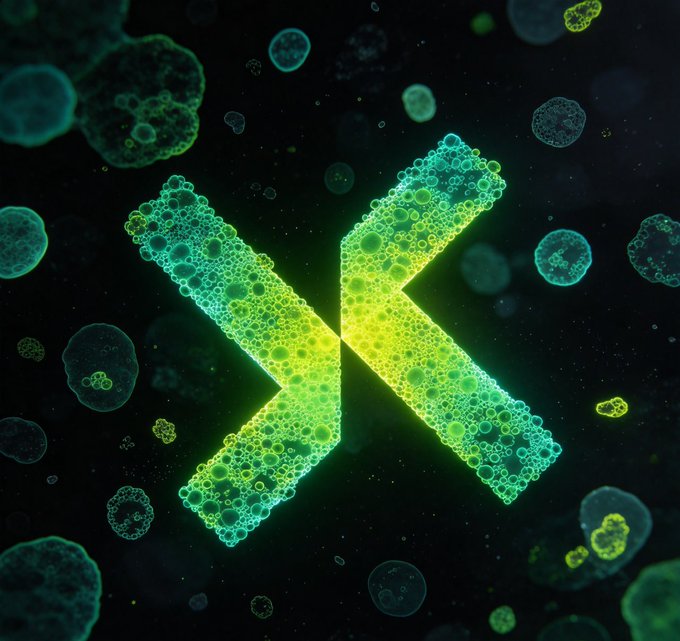 A glowing green and yellow "X" logo made of bubble-like cellular shapes floats against a dark background filled with translucent orbs, visually representing the TermiX brand as the post highlights how the company is moving beyond talk to actively investing in and delivering on its Agent roadmap.