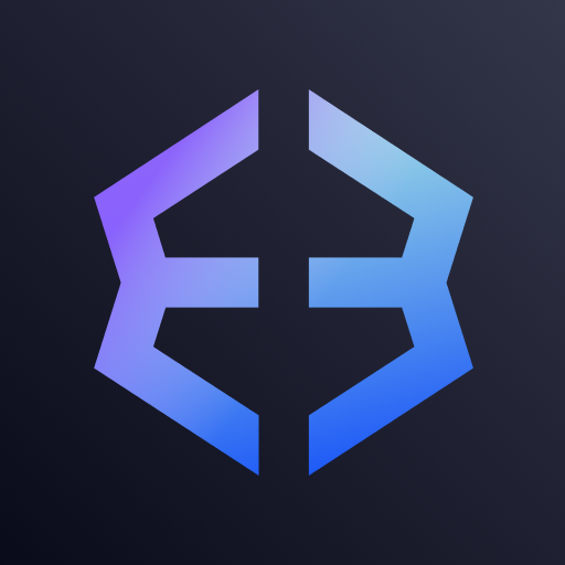 A stylized blue-to-purple gradient logo resembling a hexagonal "E" emblem on a dark background, representing Exodus, the crypto wallet provider undergoing a 25% workforce reduction to refocus on stablecoin payments.