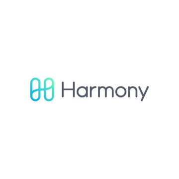 The image shows the Harmony blockchain logo featuring a stylized "H" icon in teal and mint green beside the word "Harmony" in dark gray text, visually identifying the cryptocurrency platform mentioned in the post about a major exploit that minted 4 billion ONE tokens.