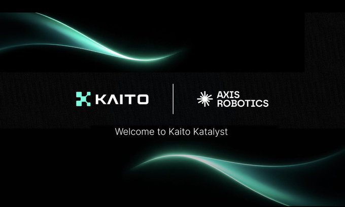 Title slide reading 'Welcome to Kaito Katalyst' featuring the KAITO and AXIS ROBOTICS logos on a dark background with green wave accents.