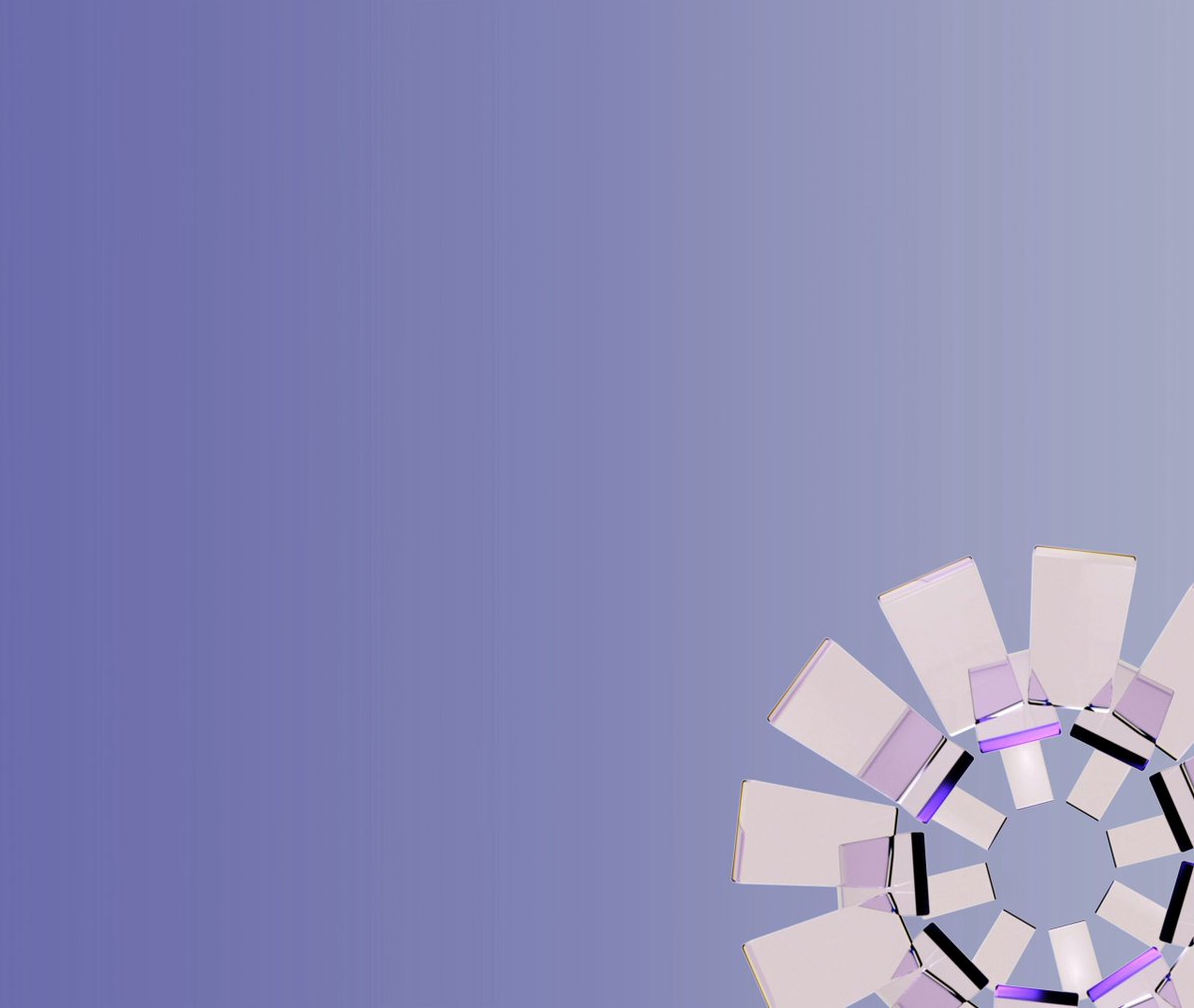 The image features a purple circle with white lines inside of which there are several small circles or shapes. The background is a solid shade of blue that contrasts with the purple circle, making it stand out. There is also text present in the image, but it does not seem to be directly related to the main subject matter.
