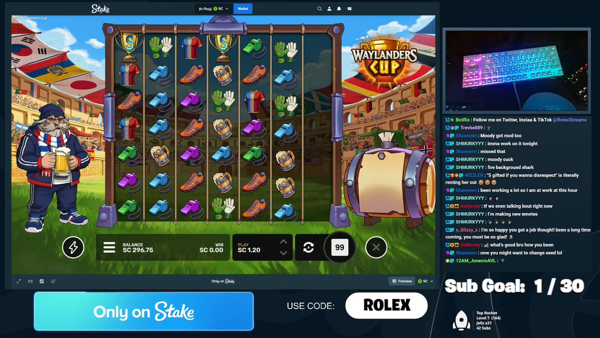 The image shows a slot machine game screen with various symbols representing different types of slot machines. The text "Only on stake" is displayed at the bottom of the image. This suggests that the player can only play these games if they are using real money, as opposed to playing them for free or using in-game currency.