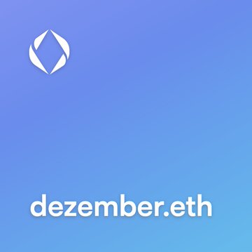 A logo for 'dezember.eth' displayed on a blue gradient background.