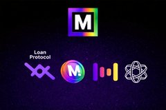 The image features a purple square with the letter "M" written inside of it, accompanied by four different logos representing various cryptocurrency exchanges or platforms. The first logo is for "Alot", the second one is for "BuyTheDip", the third one is for "knowwhatyouhold", and the fourth one is for "IYKYK". These logos are arranged in a square formation with the "M" symbol at the center, creating an eye-catching visual representation of the different cryptocurrency exchanges available.
