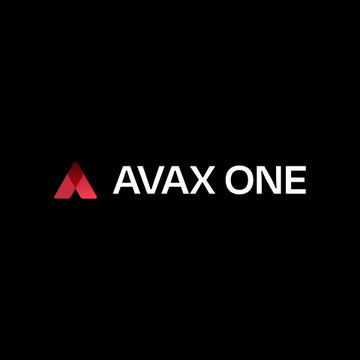 The image displays the "AVAX One" logo on a black background, featuring a red triangular emblem next to the white text. This corresponds to the Avalanche (AVAX) treasury firm mentioned in the post, which has regained Nasdaq compliance after maintaining a share price above $1.00 for 10 consecutive days.